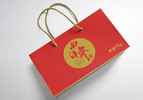 西洋参手提袋包装盒