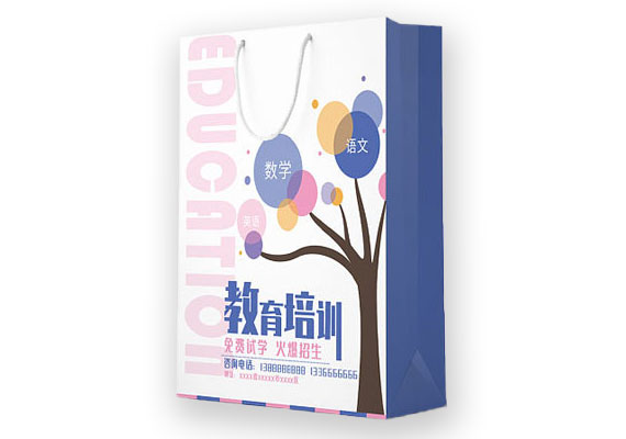 彩印白卡纸手提袋